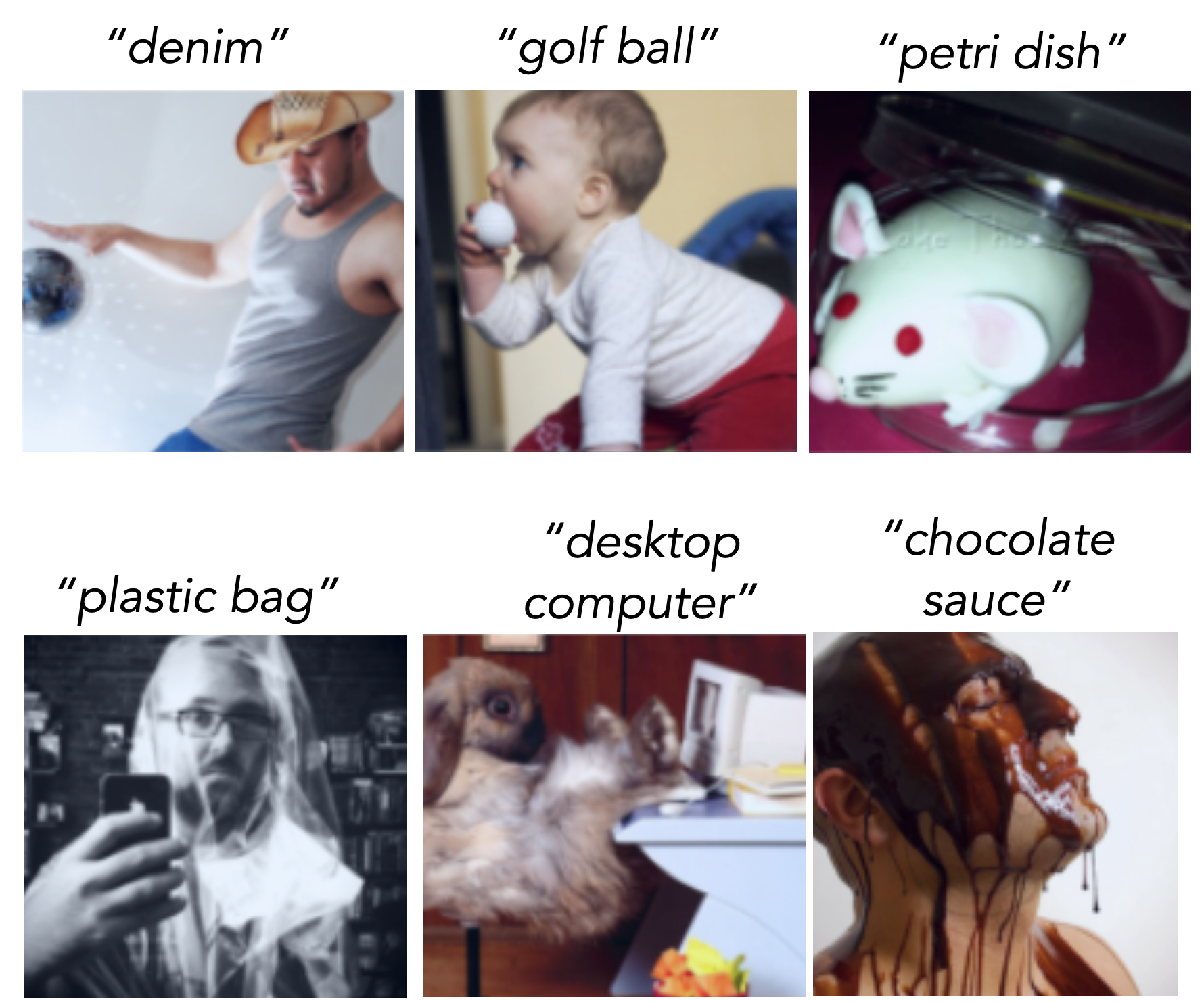 Real training examples from ImageNet with their real labels